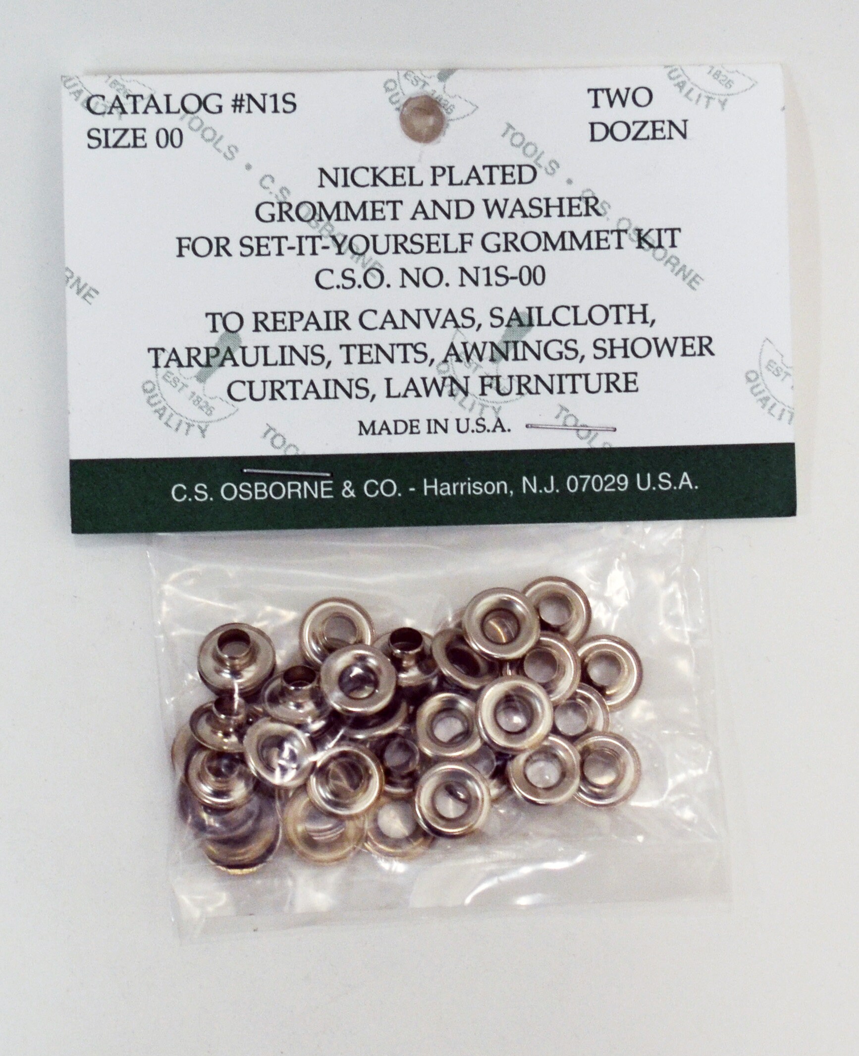 Grommet Kits Nickel Plated Size #00 K231 (3/16) Nickel Plated