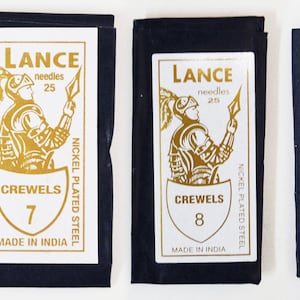 Lance Crewels Hand Needles - Multiple Sizes - 25 PACK