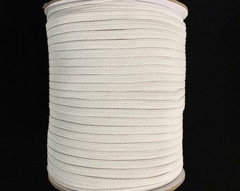 Soft Knitted Elastic 1/4 inch, 1 Roll, 288Yard/ro, White or black