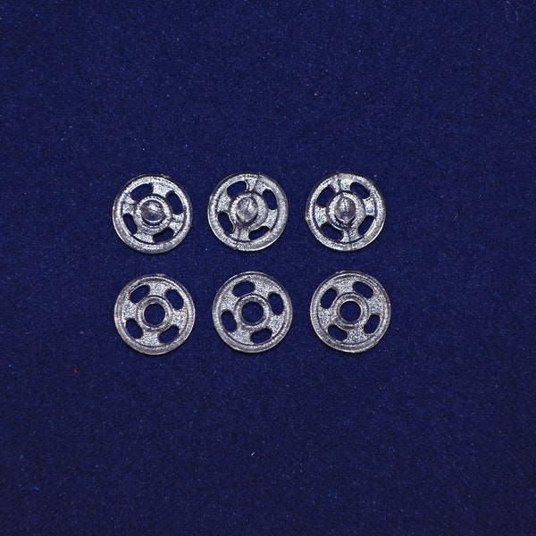 Sew-On Snaps Sizes 7mm, 13mm, 18mm, 21mm Clear, Nylon, Fast Shipping from US