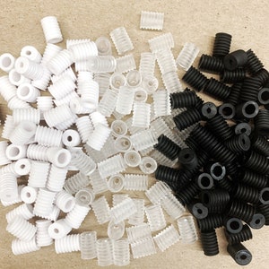 Cord Stopper/Cord Lock - Black White Clear