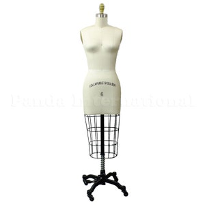 Professional Female Half Body Sewing Dress Form Collapsible Shoulders Sizes 2-24
