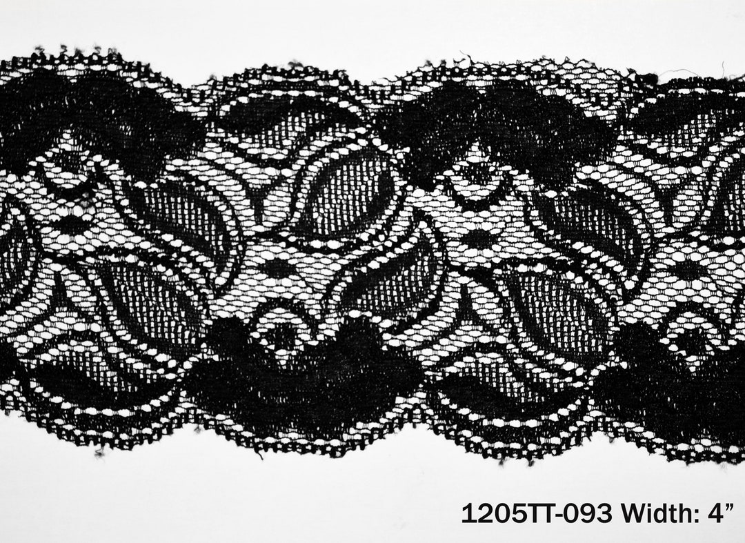 Lace Trim Black 4 Style 1205TT093 by Yardage Etsy
