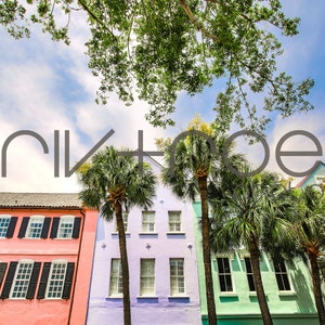Rainbow Row - Charleston, South Carolina - Instant Download