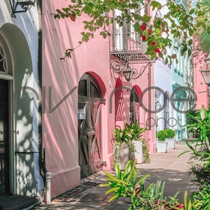 Rainbow Row - Charleston, South Carolina - Digital Print - Instant Download