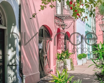 Rainbow Row - Charleston, South Carolina - Digital Print - Instant Download