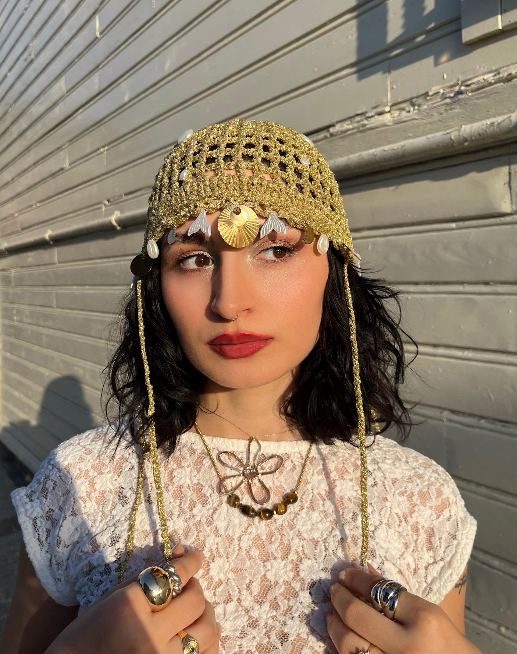 Mermaid Crochet Mesh Hat – Seashell Boho Festival Beachwear - Etsy