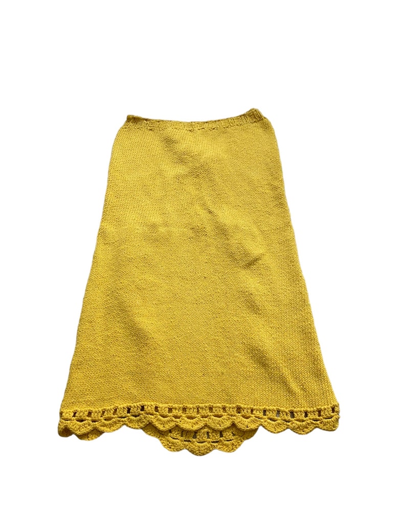 Daisy Skirt Knit Skirt Handmade Skirt Slit Skirt Gift for Women image 3