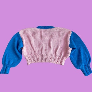 Fairytale Knit Sweater,Chunky Knit Sweater, Hand Knitted Sweater, Long Sleeve Sweater, Y2K Fashion, Aesthetic Knit Sweater image 6