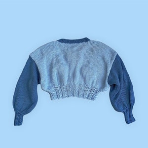 Cloud Knit Sweater, Chunky Knit Product ,Handmade & Unique , 3D Fluffy Clouds, Long Sleeve Sweater, Vegan image 2