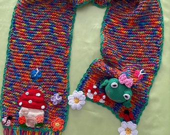 3D Frog Scarf, Oversize Scarf, Rainbow Scarf, Mushroom Scarf, Flowery Scarf, Butterfly Scarf, Ladybug Scarf