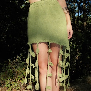 Leaf Skirt | Handmade Skirt | Knit Skirt | Gift for Women