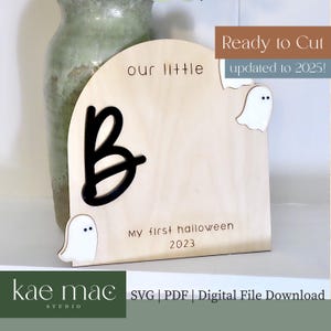 Our Little Boo DIY Foot Print Sign | Digital File Download | First Halloween 2025 | Keepsake | Ghost