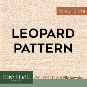 Leopard Pattern Scoring SVG & PDF File Download | Animal Print | Laser Ready