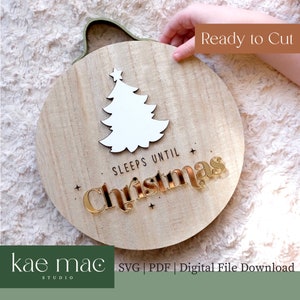 Christmas Countdown Sign | Digital File Download | Holiday | Dry Erase | Chalk