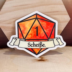 Crit Fail D20 Vinyl Sticker: Dungeons and Dragons Gift