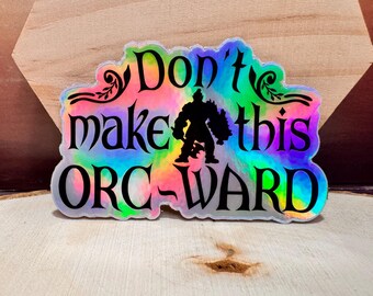 Ork-Ward D&D Sticker: Lustiges Dungeons and Dragons TTRPG Geschenk