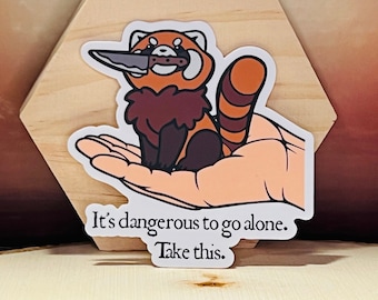 Vinylsticker rode pandames: sticker Zelda Nerdy Pet