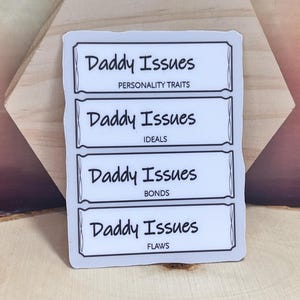 Daddy Issues D&D Sticker: Funny TTRPG Vinyl Decal
