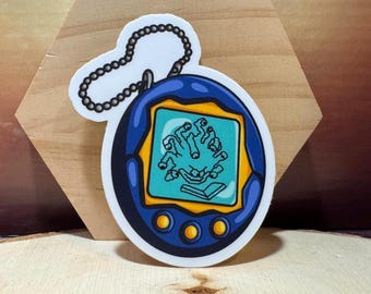 ビホルダー たまごっちスタイル ビニールステッカー：D&Dプレイヤー、ダンジョンマスターギフト、食器洗い機対応
