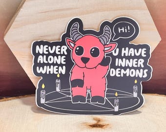 Vinylsticker innerlijke demonen, D&D Pathfinder-cadeau, Witchy Goth-decor