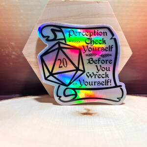 Sticker vinyle holographique D&D : Contrôle de la perception - Donjons et dragons