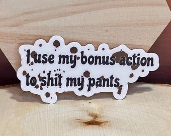 Sticker I Use My Bonus Action - D&D, TTRPG - grappig gamercadeau