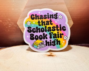 Pegatina de vinilo de la Feria del Libro Scholastic - Regalo impermeable para lectores