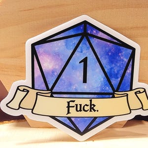 Crit Fail D20 ステッカー: 面白い D&D RPG ギフト