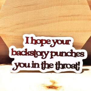 D&D Glitter Sticker: Backstory Punches You - Funny RPG Gift