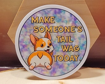 Corgi Vinyl Sticker: Dishwasher Safe Dog Lover Gift