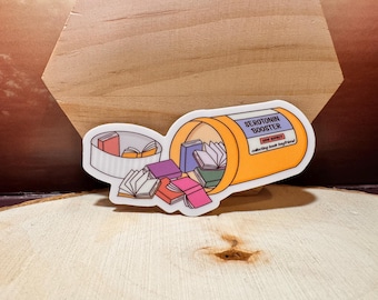 Vinylsticker serotoninebooster: boeken, Kindle, lezen, waterdicht
