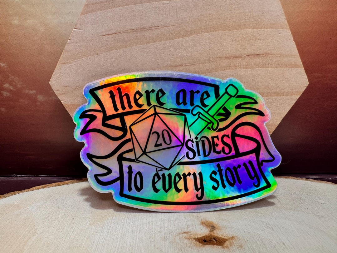 Holographic D20 Vinyl Sticker: D&D, TTRPG Gift - Etsy