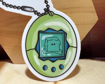 Gelatinekubus Tamagotchi-stijl vinylsticker: D&D-speler, Dungeon Master-cadeau, vaatwasmachinebestendig