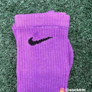 Sage purple Hand Dyed Nike Crew Socks. Gift ideas, gift set, custom, Holidays , Birthday, Summer,Winter