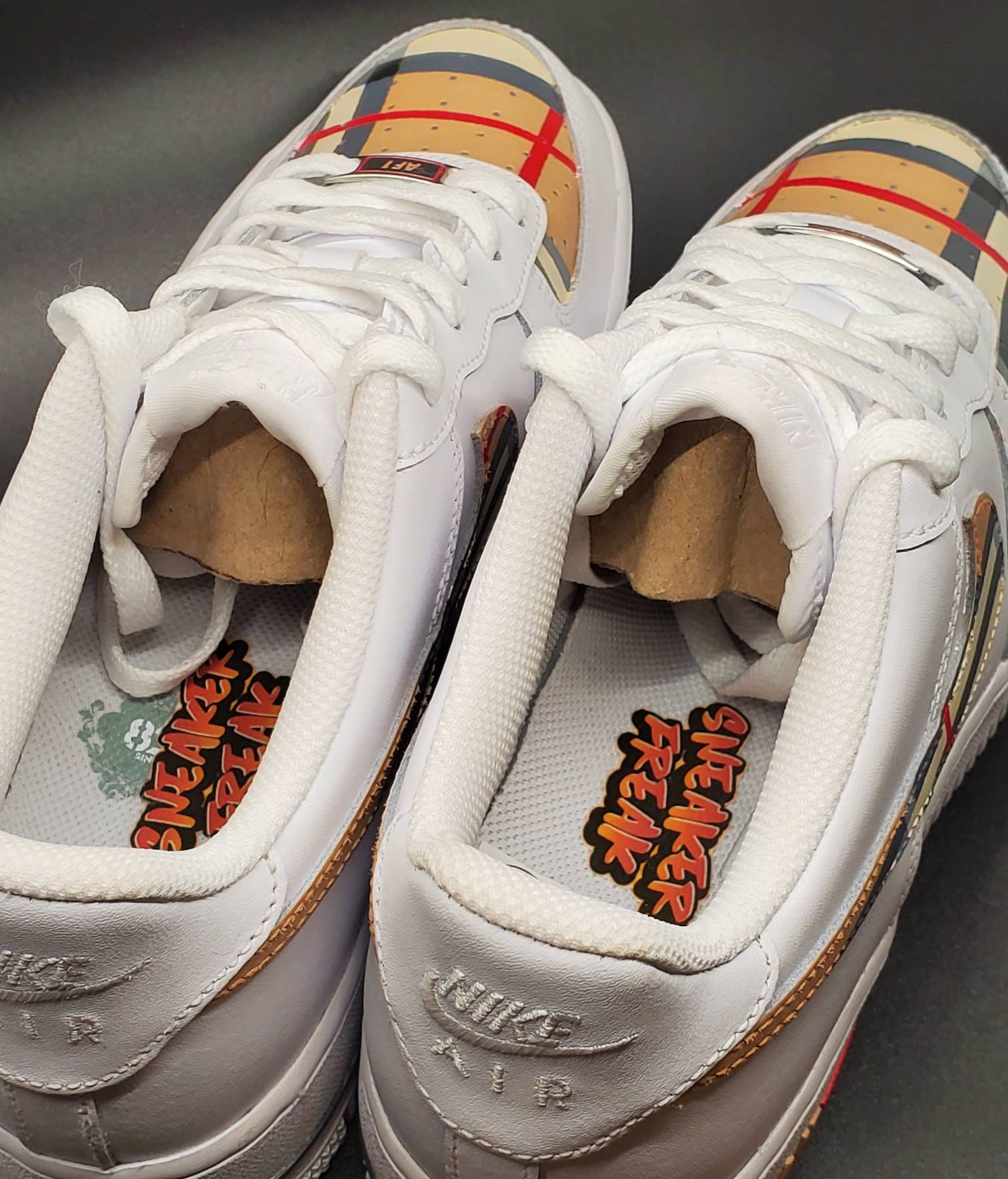 burberry nike air force ones