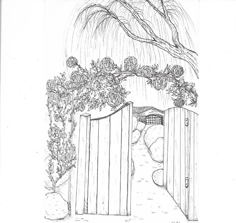 The Secret Garden Adult Coloring Book Mindful Creativity Etsy