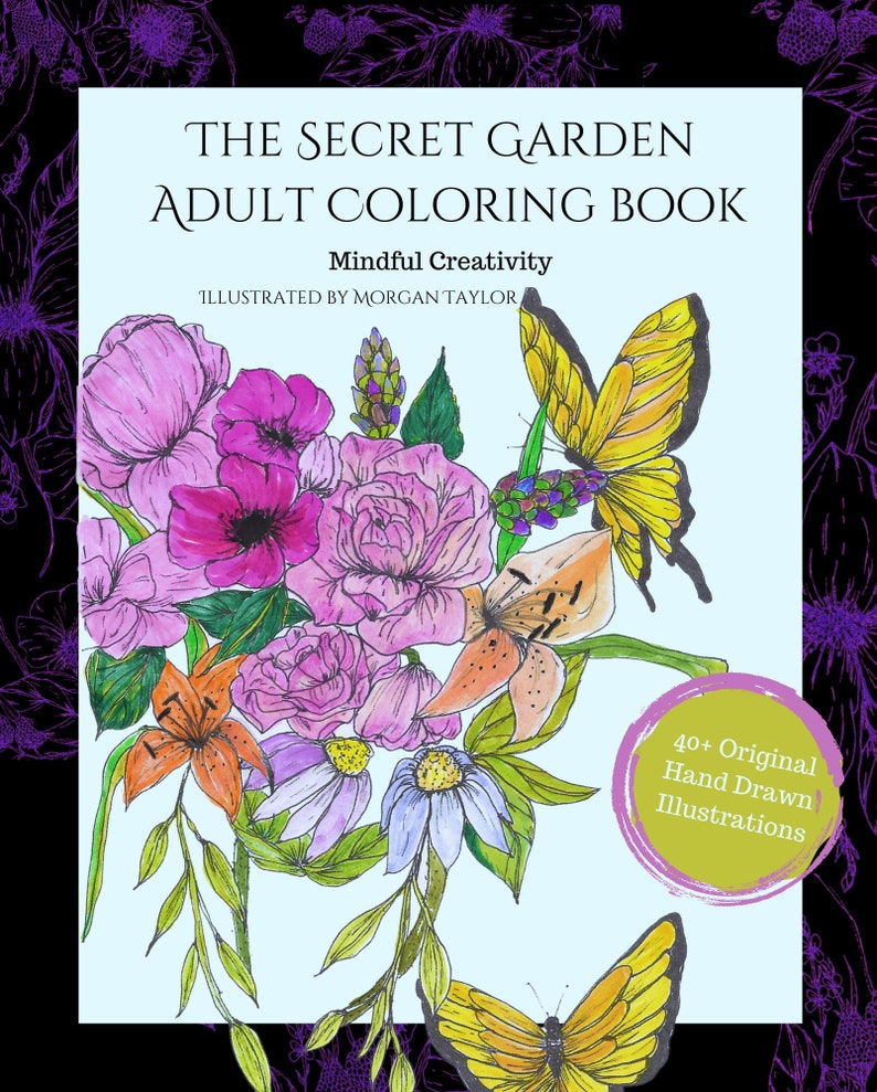 The Secret Garden Adult Coloring Book Mindful Creativity - Etsy