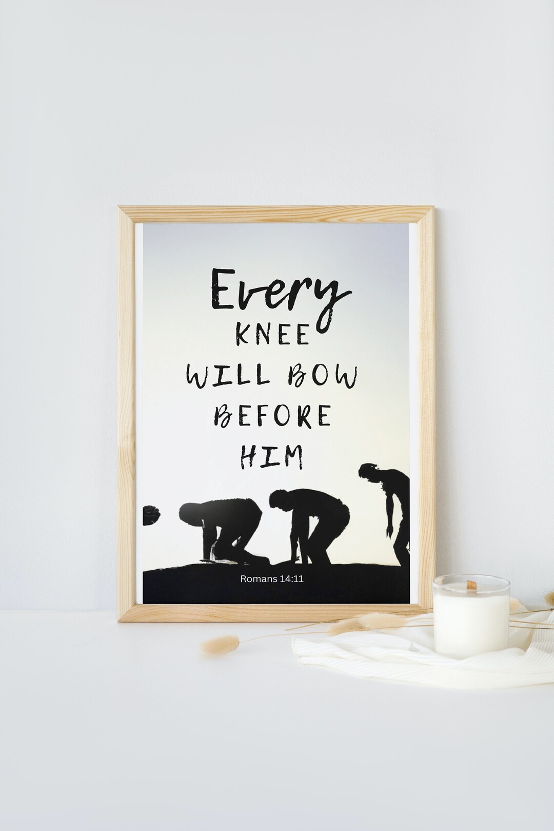 Every Knee Wall Art Entryway Wall Print Prayer Room Bow Down Prints