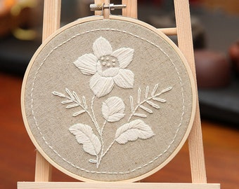 Beginner Embroidery Kit, Easy Embroidery Kit For Beginner, Flowers Embroidery Kit, DIY Needlepoint Embroidery Set