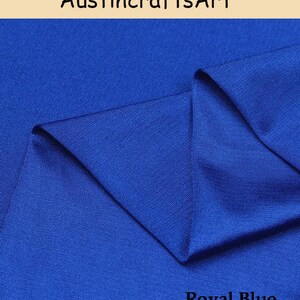 Spandex Jersey Knit Fabric By Yard,Soft Linning Blend Fabric,Sportswear Skirts Apparel Sewing Royal Blue