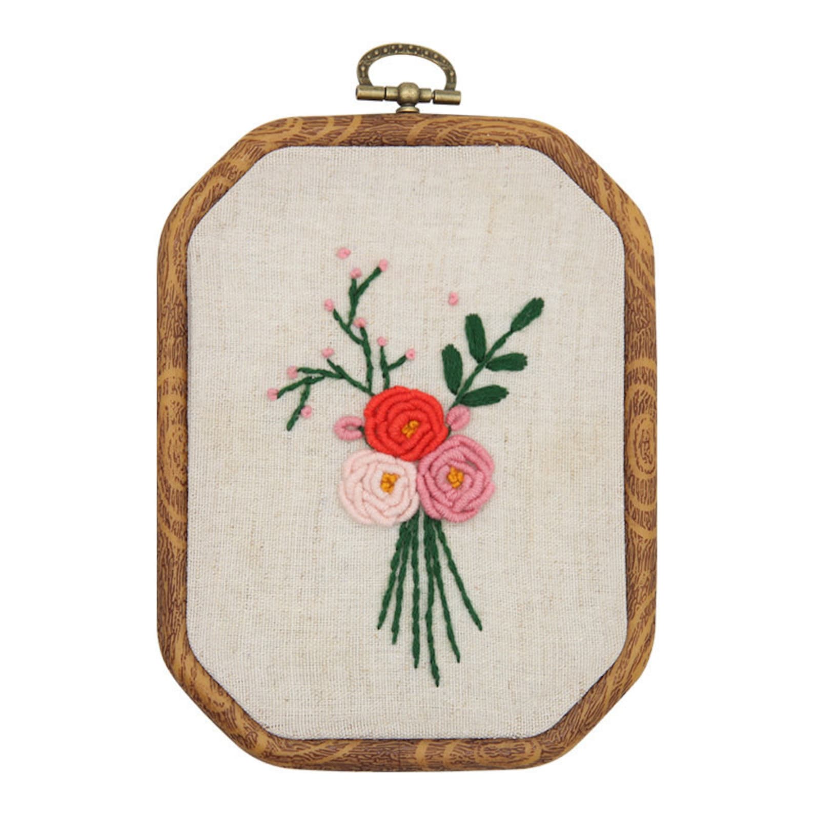 DIY Embroidery Kit Beginner Floral Hand Embroidery Kit Etsy
