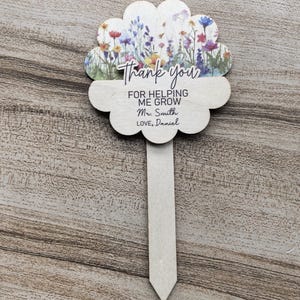Personalized Teacher Gift Card Holder, Custom Teacher Wood Plant Sign, Unique Wooden Teachers&#39; Day Gift, Graduation Back To School Gift