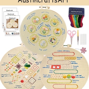 Embroidery Sampler Kit: Basic Stitches for Beginners (3PCS)