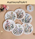 Wildflower Embroidery Kit, Flowers Plants Embroidery Kit For Beginner, DIY Needlework Gift For Friends, Home Decoration Kit, Wall Art
