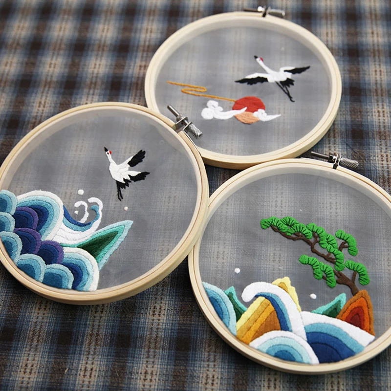 Beginner Cross Stitch Kit: Bonsai Tree / Custom Embroidery Design