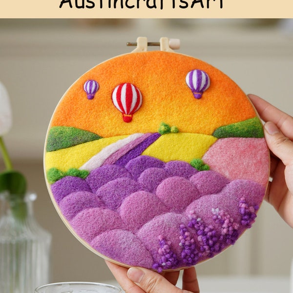 Needle Felt Landscape Kit Beginner Etsy