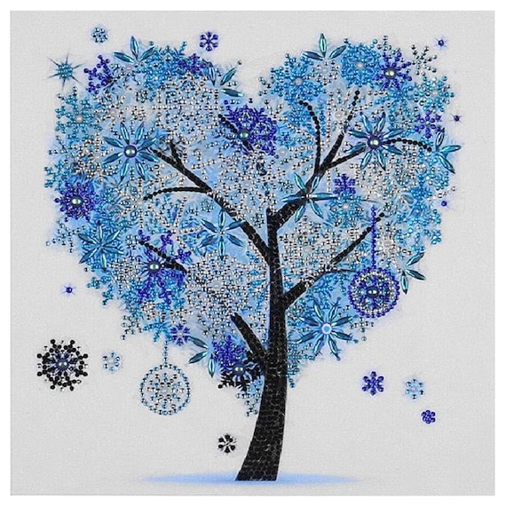 5D DIY Diamond Painting Four Seasons Tree, Love Heart Shape Tree Crystal  Diamond Painting Art Kit, Diamond Painting Crafts Home Decoration 