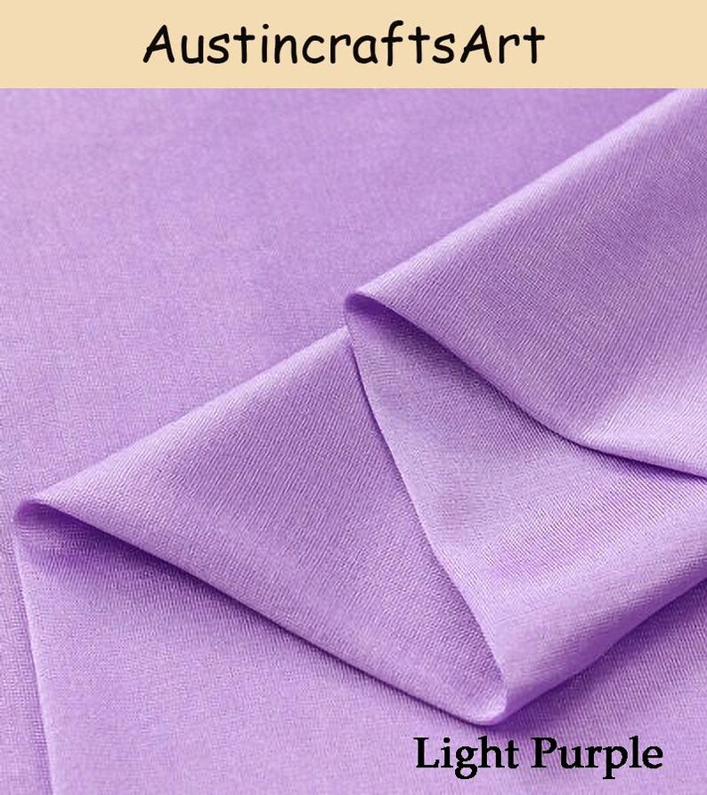 Spandex Jersey Knit Fabric By Yard,Soft Linning Blend Fabric,Sportswear Skirts Apparel Sewing Light Purple