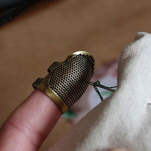 Coppers Finger Protector Thimble Adjustable Fingertip Thimble For Sewing Embroid